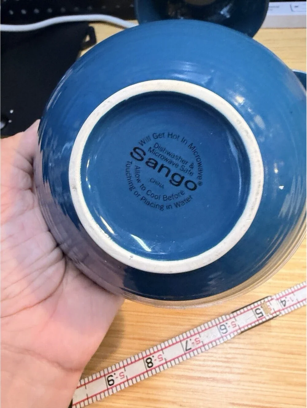 Set of 4 Sango Siterra Artist's Blend Blue 2 Fruit & 2 Cereal Bowls Speckled *